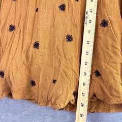 Free People XS Sweet Tennessee Embroidered Mini Dress Tunic Cutout Back **Spots
