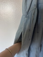 Levi&rsquo;s Blue Eyelet Embroidered Sundress Button Front Pockets Adjustable Straps M