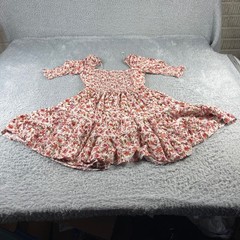 Mi Ami Francesca&rsquo;s Floral Smocked Mini Dress Pink Orange XS SABINLY A180
