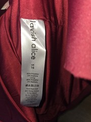 NWT Women&rsquo;s Lavish Alice Burgundy Scuba Draped Frill Midi Dress Size 16