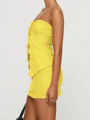 Women&rsquo;s Solid Color Tube Top & Skirt Two-piece Set, Fashion Casual Sleeveless