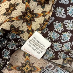 Glamorous Patchwork Geometric Floral Smock Maxi Dress Womens Size Large