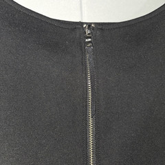 Spanx Classic Black Perfect Shift Midi Dress Zip Up Rayon Nylon Womens Sz XL NWT