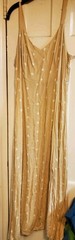 Old Navy Tan Polka Dot Maxi Dress Summer Rayon Smocked Back Women&rsquo;s Size L Large