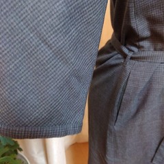 MARGARET HOWELL 100 Wool Check Pattern Dress Made in Japan