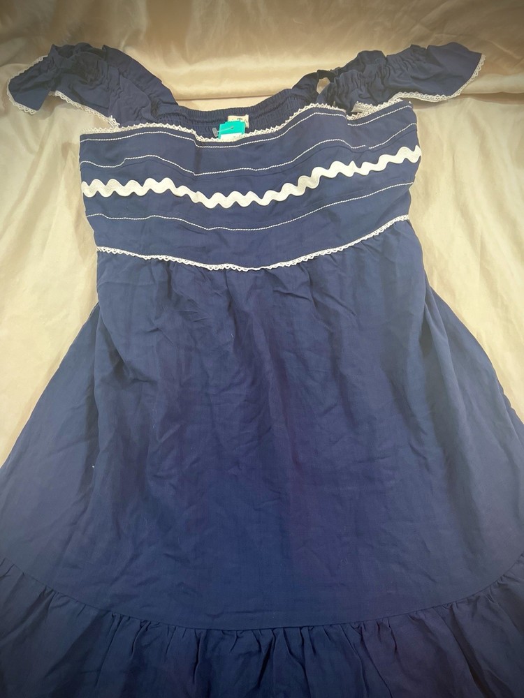 Stitch Fix Mason & Belle Morgana Flutter Sleeve Maxi Dress Navy Size XL
