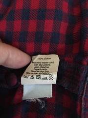 MADEWELL EDINA RED BLUE PLAID 100% COTTON SHIFT DRESS BOAT NECK POCKETS LARGE