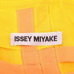 spc ISSEY MIYAKE One Piece 2 Yellow Orange Silk Made in Japan Ladies 865281