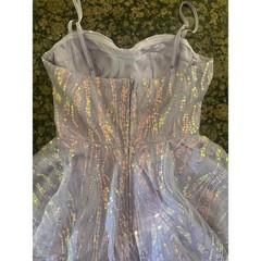 Say Yes to Prom Lavender Sequin Corset Mini Dress. Size 0