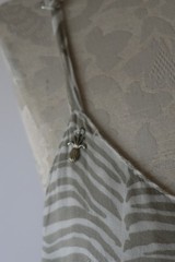 Pineapples Tan White Animal Print Buttoned Long Maxi Strappy Sundress Women M