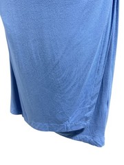 Three Dots Collared Wrap Style Dress Lichen Blue Large