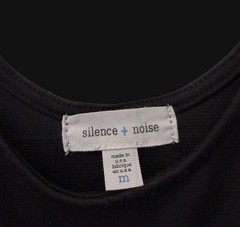Silence + Noise Black Mini Dress with Gold Buttons Size Medium