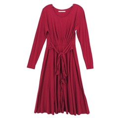 PERUVIAN CONNECTION Grenadine Celeste Midi Dress Belted Pima Cotton Blend LARGE