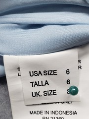 Morilee Women Maxi Dress 6 Light Blue Chiffon Strappy Back Zip Up Evening Gown