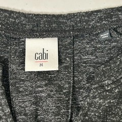CAbi PJ Sweater Dress Size M Gray Long Ruched Sleeve Split Neck Stretch 3829