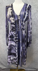Jean Paul Gaultier Soleil Mesh Dress Film Strip Graphic Print Sheer Sz M Italy