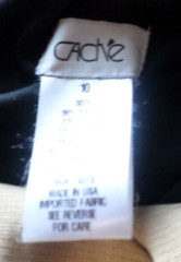 Cache Black Rayon Nylon Cocktail Party Dress Cutouts Ivory Lining Size 10 NWT