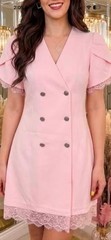 G&C WOMEN&rsquo;S ELEGANT, MINI, BABY PINKD RESS,SIZE 40 EU.