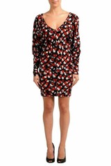 Just Cavalli Women&rsquo;s Multi-Color Long Sleeve Bodycon Dress US S IT 40