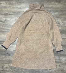 Hatley Women’s Swing Sweater Dress Turtleneck Oatmeal Size Small