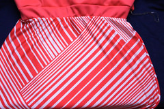 BAILEY GIRL MAXI DRESS ladies size M orange white stripe strapless empire waist
