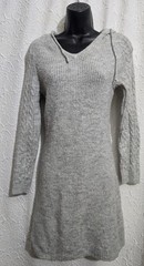 No Boundaries Sweater Dress With Hood Gray Women&rsquo;s Size Small / 3-5 Form Fitting