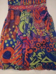 Fuzzi Tulle Mesh Multi Print Drape Sleeveless Dress Size Medium Pre-owned