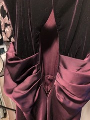Betsy And Adam Womens Velvet Strapless Drape Floor Dress Size 10 Plum-DEFECT
