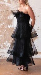 Bariano KASCADE TIERED RUFFLE MIDI gown $389