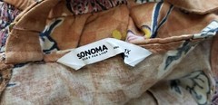 Sonoma Women&rsquo;s Light Brown Floral Summer/Beach Casual Dress Size S NWT $48.00