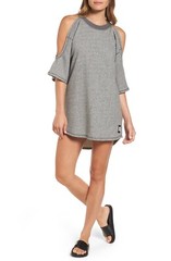 IVY PARK Cold Shoulder Sweatshirt Dress Size S MID GREY MARL