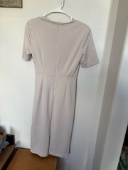 Alexia Admor Side-Ruched Sheath Dress in Taupe/Beige
