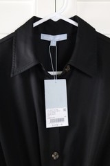 ANTONIO MELANI NWT $179 Solid Black Roxanne Tie Waist Pleated Shirt Dress Size 0