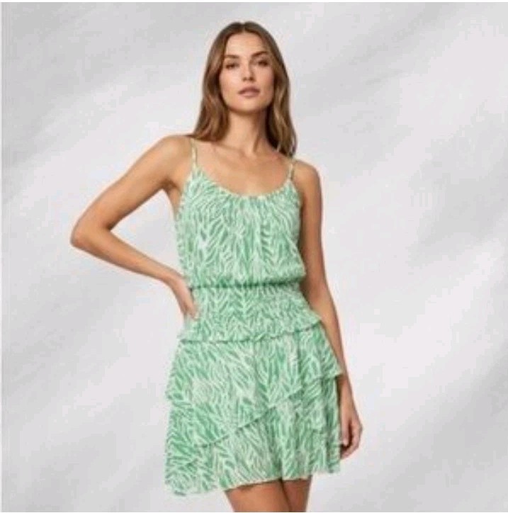 Diane‎ Von Furstenberg Ruched Mesh Mini Dress Size L