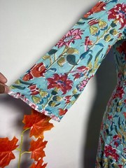 Hand Block Floral AAA Quality Dress New Petain Night Dress Suit 100% Cotton