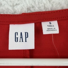 Gap Dress Womens Small Tall Red Sleeveless V Neck Sheath Short Workwear NWT