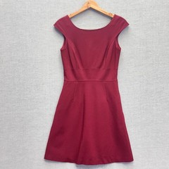 Original Penguin Womens Burgundy Fit & Flare Dress Sleeveless Size 4