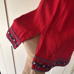 Melissa Odabash Red Embroidered Kaftan Mini Dress Cover Up XS 6-8