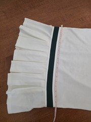 adidas White/Green Solid V-Neck Sleeveless Pleated Mini Shift Dress M