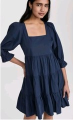 MADEWELL Women&rsquo;s Twilight Poplin Lizzie Babydoll Dress SIZE 0 ($118) NEW #W7