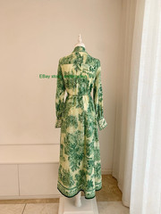 ALE 70% cotton 30% silk long dress lace-up waist shirt dress 2026 dress female