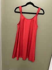 Things Between Tencil Flowy Red Mini Dress Woman Size Large