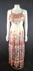 Monsoon Rhonda Print Maxi Dress Strappy UK 8 EU 36 100% Viscose Holidays