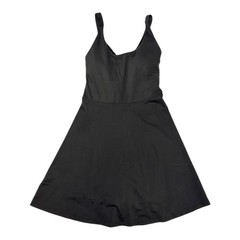 Iuga Womens XS Black Thin Strap Athletic Tennis Dress w Built In Shorts
