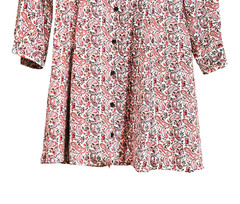 GAP Floral Long Sleeve Button-Up Lined Lightweight Prairie Midi Dress Sz. XS EUC