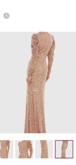 Mac Duggal Rose gold Sequin Maxi Gown Size 8