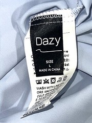 Dazy Floral Flower Print Sheer Lined Sleeveless Bow Midi Sundress Party Dress L