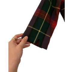 Collectif London Vintage 1950s Tartan Plaid Midi Dress Pockets Size US 4