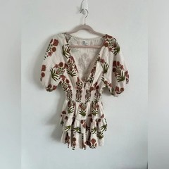 New Saylor Shannan Ruched Romper XS – S