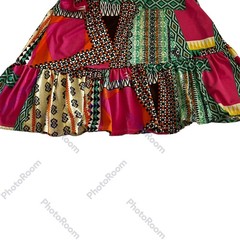 New Directions Dress Womens Multicolor SZ S Patchwork Maxi Macrame Bodice Hippie